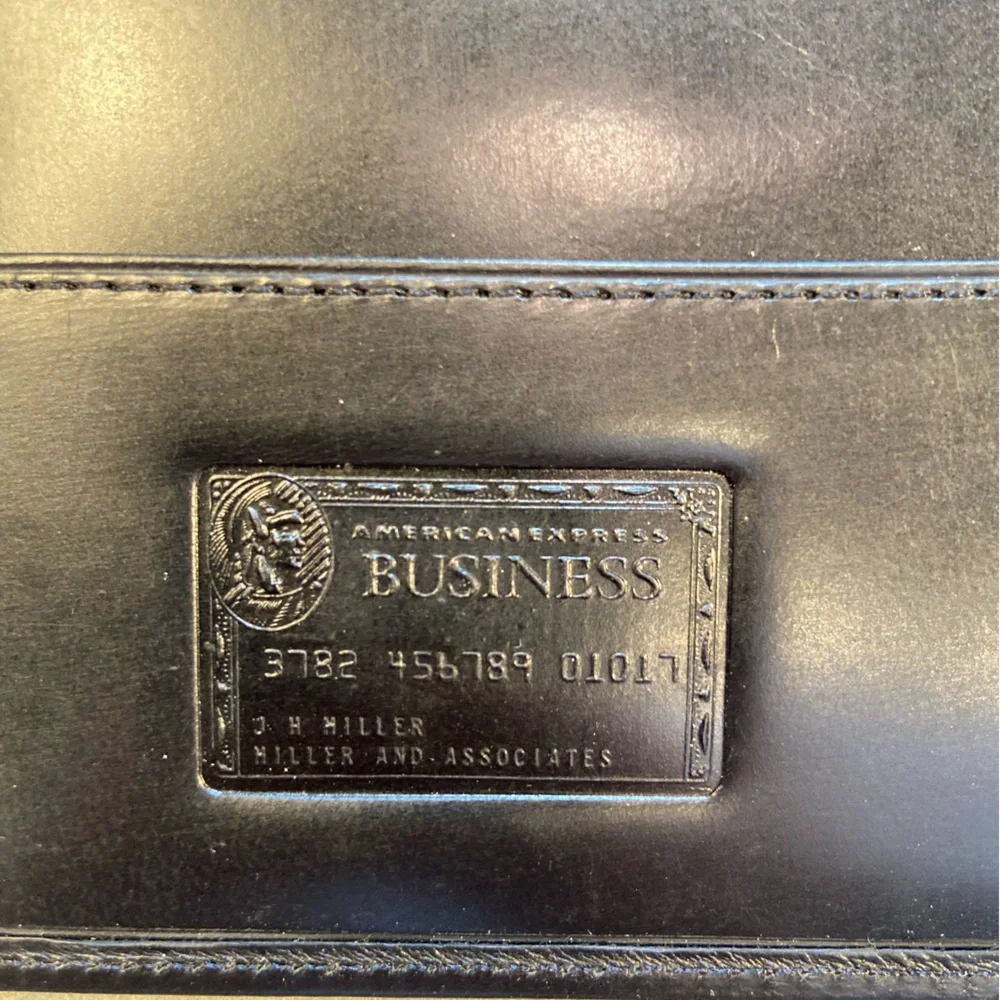 American Express, Wallet, Black Leather Executive travel companion & Organizer‎